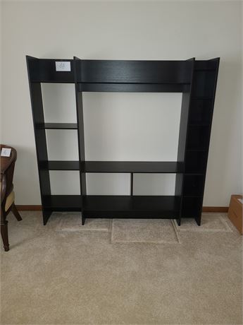 Black Pressed Wood Shelf/Entertainment Center