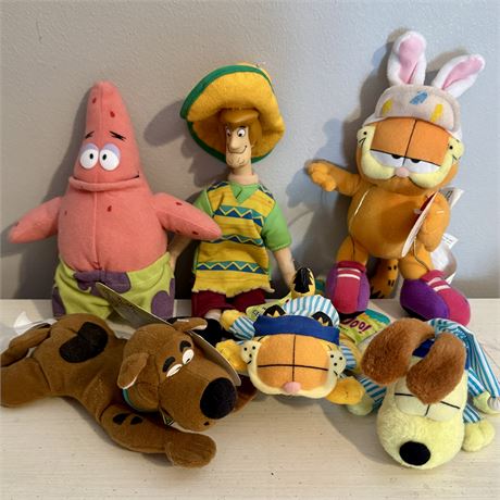 Bean Bag, Beanie Style Plush - Garfield, Scooby Doo, Patrick, Etc.
