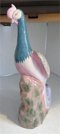 Antique Chinese Famille Rose Porcelain Bird Figurine