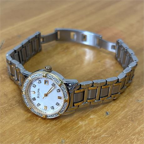 Bulova Women's Diamond Two-Tone Stainless Watch C637529
