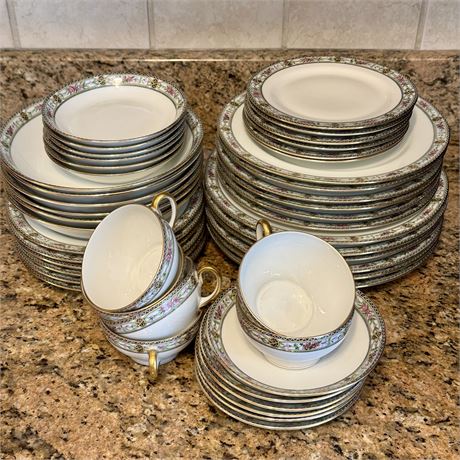 C. 1930's Limoges France Elite China, 8-Piece Service for 6