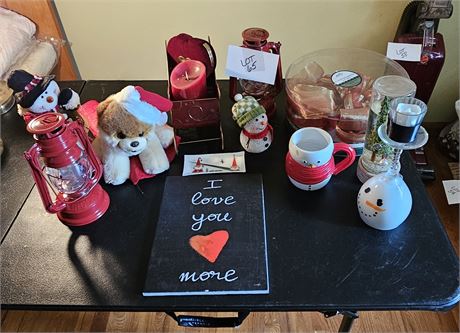 Mixed Christmas Lot- Lanterns, Plush & More