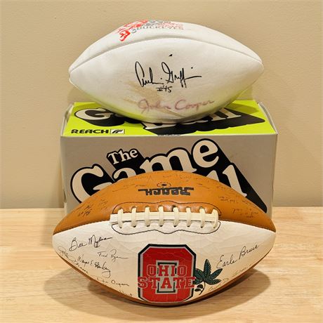 Archie Griffin/John Cooper AUTOGRAPHED Football