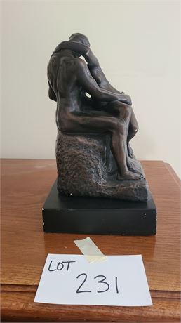 Stamped Modern Art Sculpture - Chalk Base