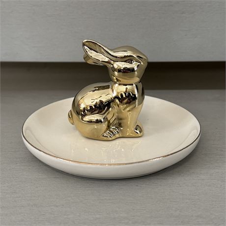 Martha Stewart Ceramic Bunny Rabbit Trinket Holder