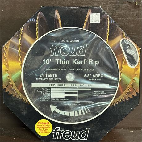 New Freud 10" Thin Kerf Rip Blade