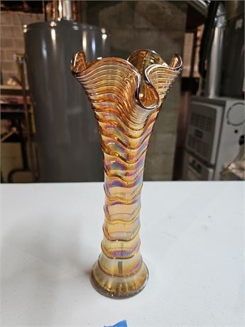 Imperial Ripple Marigold Carnival Vase