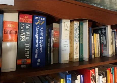 Book Shelf Lot  (Mostly Hardcover) Technical Guides, Literature, Cookbooks