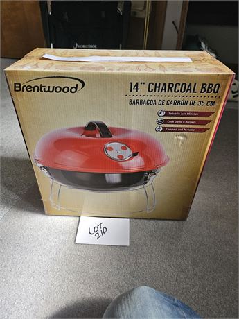 14" Charcoal Grill New In Box