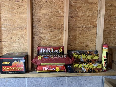 Fire Logs Lot - Finast & Pine Mountain Fire Logs - Duraflame Matches