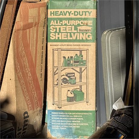 New - Heavy Duty All-Purpose Steel Shelving - 12 x 36 x 31" to 60"T