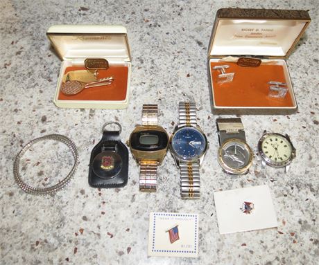 Watches, Cuff Links, Etc