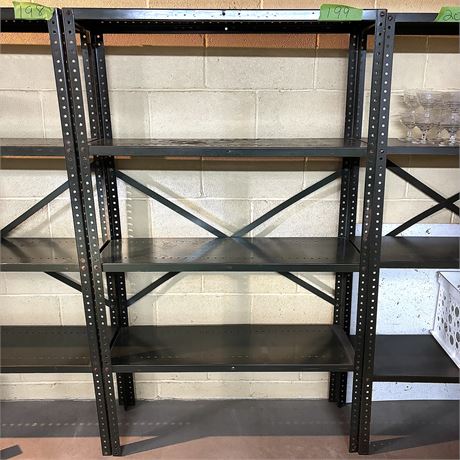 4-Tier Dark Green Metal Shelving - 36 x 12 x 60"T