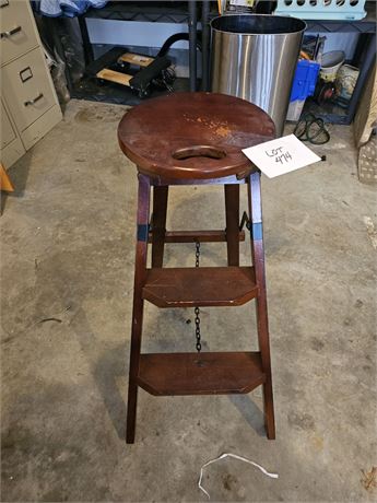 Vintage Wood Step Ladder Stool
