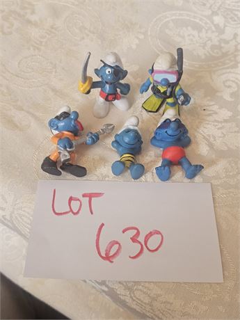 Vintage Schleich Peyo Mixed Smurf Figurines 80's Original PVC Smurfs