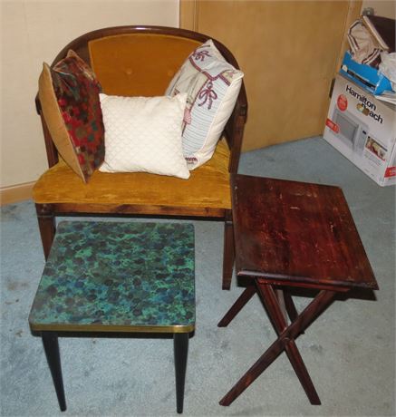 Chair, Table, TV Table