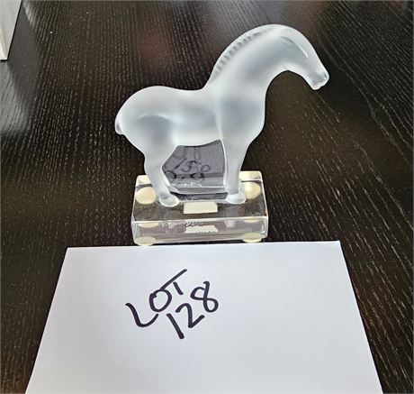 Lalique Crystal Horse Figurine