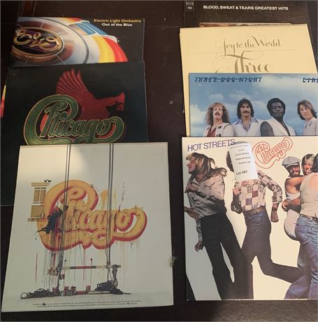 Vinyl Record Album Lot - Chicago, Blood Sweat & Tears, Three Dog Night & More