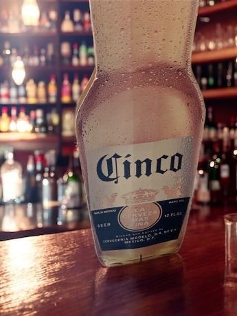 Corona Cinco Pimio Bottle Cardboard Cutout
