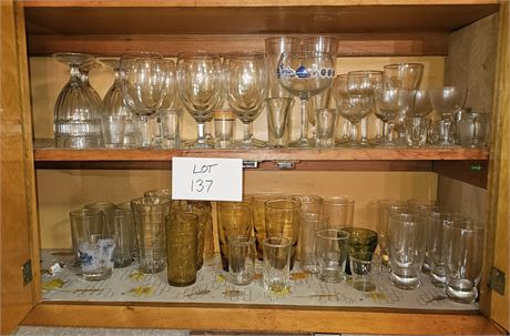 Cupboard Cleanout- Wine Glasses, Stem Tumblers, Water Glasses & More