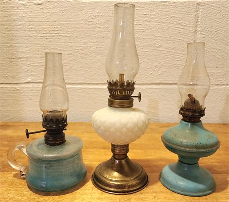 Small Vintage Oil Lamps