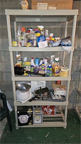 Shelf Cleanout Including Shelf -Cleaners, Chemicals, Light Fixtures, & More