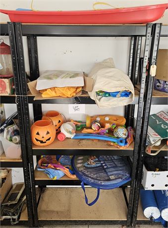 Mixed Kids Lot- Blow Up Pools, Fisher Price Push Popper, Sled & More