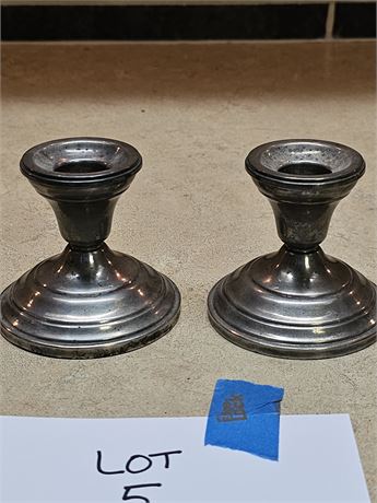 Hamilton Sterling Weighted Candle Holders