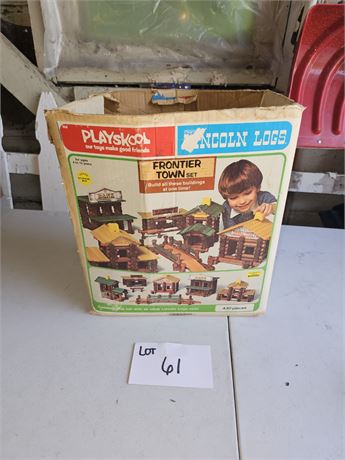 Vintage Playskool Lincoln Log Set