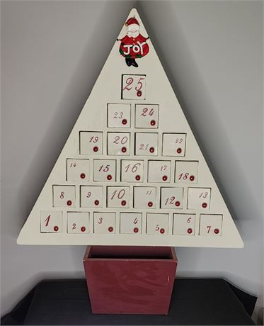 Large Wooden Advent Calendar-Freestanding or Hangable