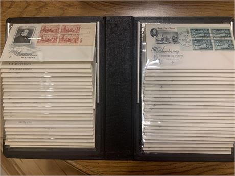 1951 - 1953 First Day Covers (FDCs) Stamped Envelope Collection In Binder