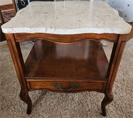 Marble Top Accent Table (Top is removable)