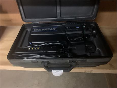 Sylvania VHS CCD Camera Cam Corder In Carrying Case