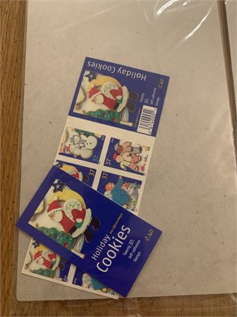 US Postal Stamp Sealed Booklet Packs - Holiday Cookies Theme -