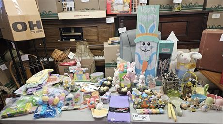 Extra Large Easter Lot : Figurines/Eggs/Towels/Party Supplies & More