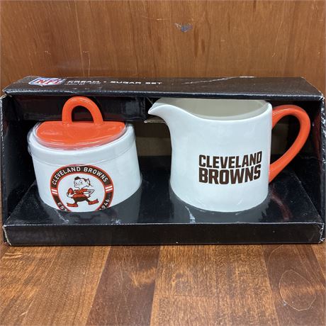 New Cleveland Browns Cream & Sugar Set