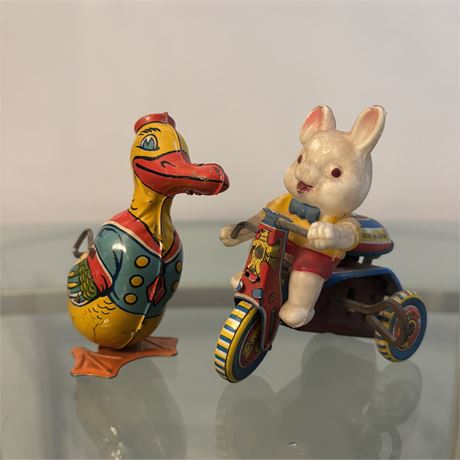 Old Tin Litho Wind-Up Toys Japan