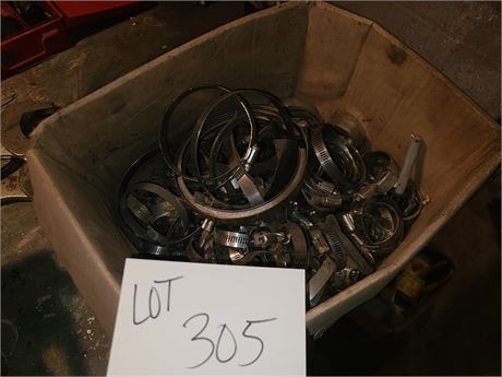 Box Full of Different Size Hose Clamps