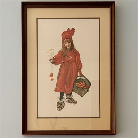 Carl Larsson 1978 "Brita as Idun" Framed Art Print - 28" x 19.5"