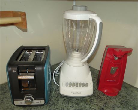 Blender, Toaster, Can Opener