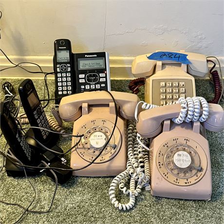 Phone Lot - Rotary, Cordless Panasonic Set, Etc....