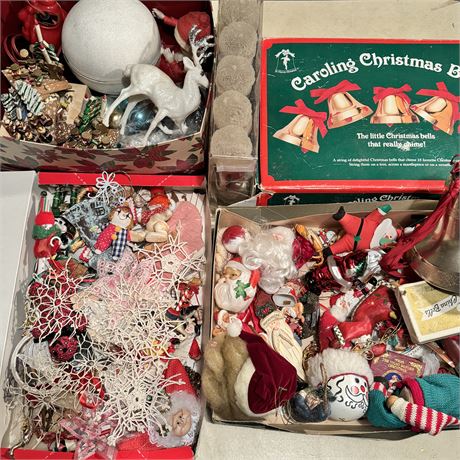 Mixed Vintage Lot - Loads of Ornaments, Musical Bells and More