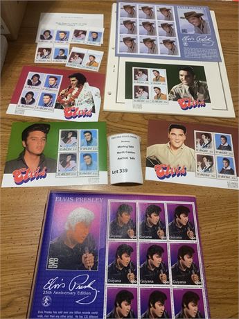 Elvis Presley Commemorative Postage Stamps From Different Countries