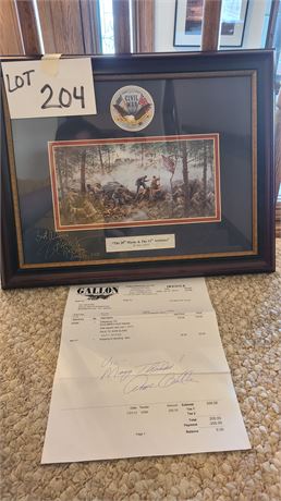 Signed Dale Gallon 2013 "The 20th Maine & The 15th Alabama 150th Ann." Art Print