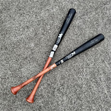 Pair of Louisville Slugger Model C331 Hard Maple Baseball Bats