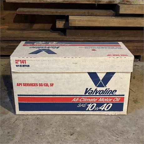 NEW Case Valvoline All Climate 10w40 Motor Oil, 12 - 1 QT Bottles