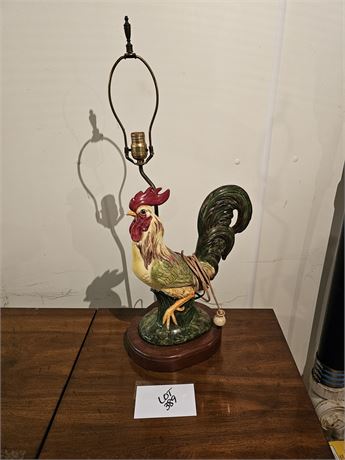 Large Ceramic Rooster Lamp