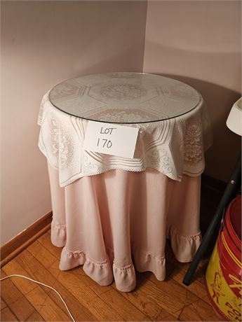 Pressed Board Round Side Table