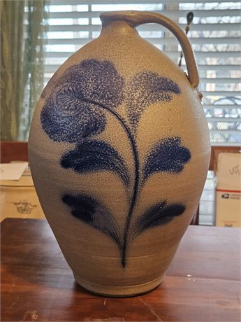 Large Doker Pottery 1989 Salt Glaze Stoneware Jug