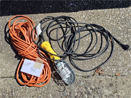 Mixed Size Heavy Duty Electric Cords & Light